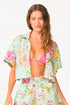PQ Swim Floret Darcy Button Crop Top